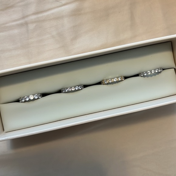 4 Everly Simulated diamond wedding bands - Picture 4 of 8